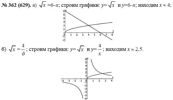 Ответ к задаче № 362 (629) - Ю.Н. Макарычев, гдз по алгебре 8 класс